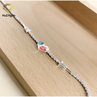 Lắc tay bạc 925 Huệ Ngân - Trái Tim Ngọt Ngào X14