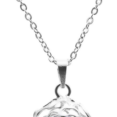 Dây Và Mặt Dây Chuyền Bạc Hiểu Minh DMD268 bông hoa hồng