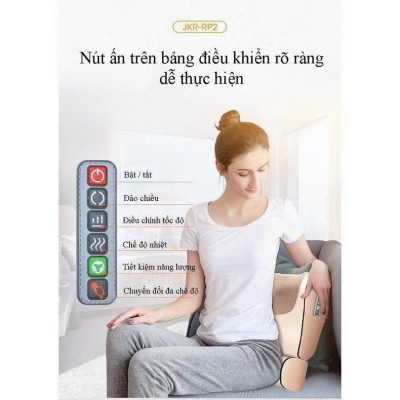 Gối Massajge Hồng Ngoại Cổ Vai Gáy 20 Bi Cao Cấp Loại Xịn – Thư Giãn, Giảm Đau Mỏi Toàn Thâjn, , ĐÈN TRANG TRÍ