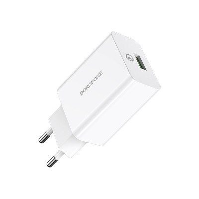 Cốc sạc nhanh Borofone 18w BA21A cổng USB - Hàng chính hãng