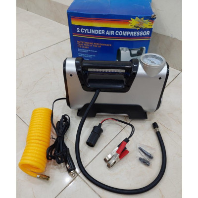 Bơm ô tô 12V đa năng cao cấp 2 xilanh