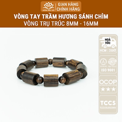 Vòng Tay Trầm Hương Trụ Trúc Sánh Chìm Cho Nam Nữ - Xưởng Mộc Việt