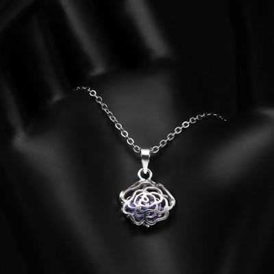 Dây Và Mặt Dây Chuyền Bạc Hiểu Minh DMD268 bông hoa hồng