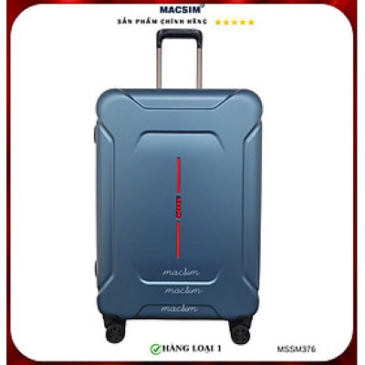 Vali cao cấp Macsim Smooire MSSM376 cỡ 20 inch màu blue hàng loại 1