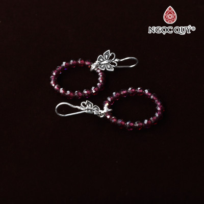 Bông tai đá garnet mệnh hỏa thổ - Ngọc Quý Gemstones