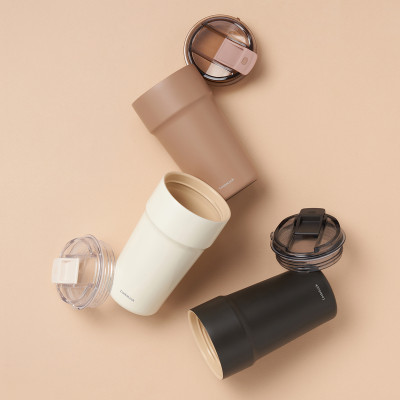 Ly giữ nhiệt 500ml LocknLock màu nâu LHC4357CHO Metro Cafe Tumbler, Hàng chính hãng, Thép 304 không gỉ, có dây đeo tay - JoyMall