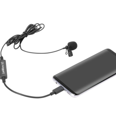Micro Thu Âm Cài Áo Saramonic LavMicro UC Để Phỏng Vấn, Livestream, Podcast cho Điện thoại Android/ Cổng Usb-C - Hàng Chính Hãng