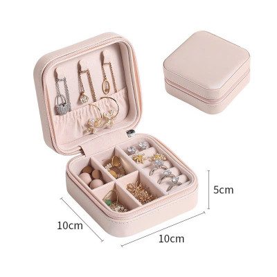 Hộp đựng trang sức bằng da PU 10x10cm sang trọng, lịch lãm, chống thấm nước, giúp bảo vệ trang sức - Henrysa