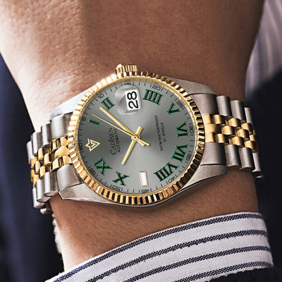 Đồng Hồ Nam Cadisen C8229M1 Chính Hãng Full Box Chống Nước Kính Chống Xước Dây Thép BH 2 Năm Máy Cơ