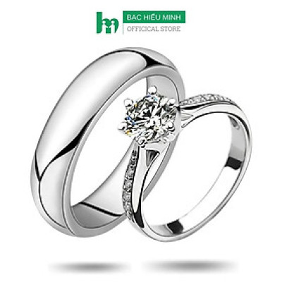 Nhẫn Đôi Bạc Nhẫn Cặp Bạc - Trái Tim Không Ngủ Yên - BẠC HIỂU MINH NC624