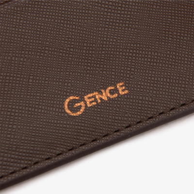 Ví Đựng Thẻ Card Đeo Chìa Khóa Túi Xách GENCE D01 Chật Liệu Da Bò Cao Cấp