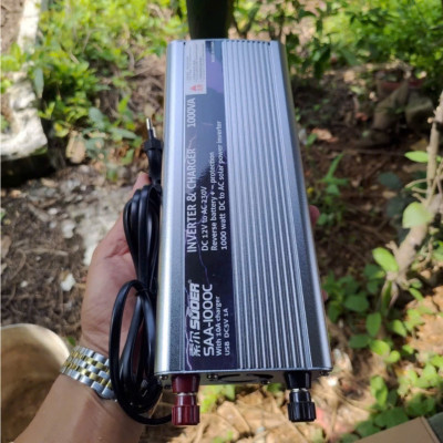 Inverter chuyển đổi điện 12v lên 220v 1000w  CÔNG SUẤT ĐỦ có sạc ắc quy 10a 2IN1
