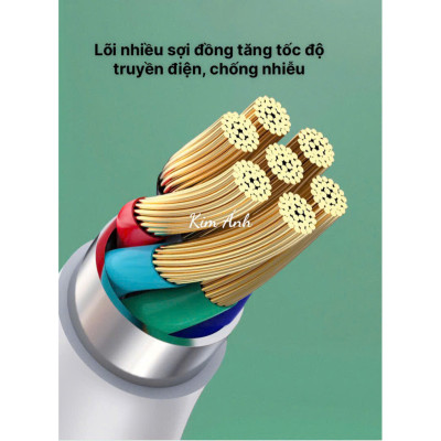Dây sạc LI-TOP LX72 Công suất 100W chân Type C, Kim Ánh cho dùng thử 30 ngày, Kim Ánh bảo Hàng chính hãng 12 tháng