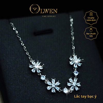 Lắc tay thiết kế hình hoa mai kết từ nhiều viên kim cương tấm tròn lấp lánh trên cánh hoa Hoa mai - 55764