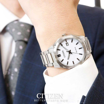 Đồng Hồ Nam Citizen Eco-Drive Dây Thép Không Gỉ BM7620-83A - Mặt Trắng (38mm)