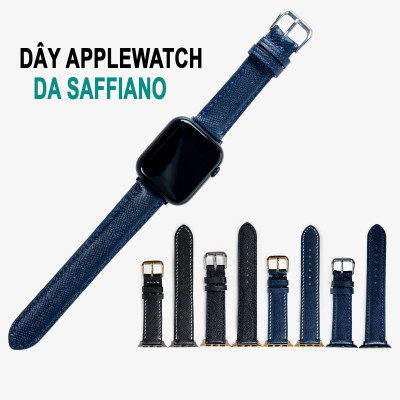 Dây AW da bò Saffiano Bụi Leather D117- Da thật khâu tay thủ công cao cấp - chính hãng