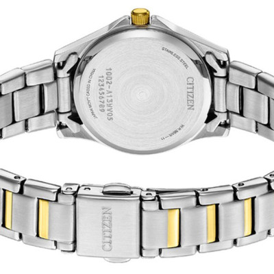 Đồng Hồ Nữ Citizen Pin-Quartz Dây Thép Không Gỉ EQ0614-52E - Mặt Đen (27.5mm)