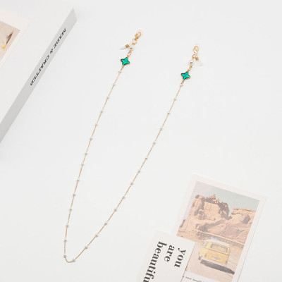 Dây đeo gọng kính chain glasses cỏ bốn lá chuỗi hạt dây chuyền đeo tai nghe airpod đeo khẩu trang mask strap hold new hot trend