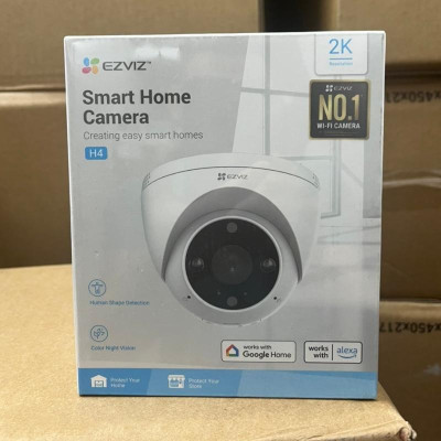 Camera Wifi Ezviz Dome H4 2K 3MP, Ốp Trần Cố Định, Đàm Thoại 2 Chiều - TRANGIATELECOM Hàng nhập khẩu