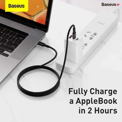 Cáp sạc nhanh siêu bền C to C Baseus High Density Braided PD 100W (5A/20V, E-marker Chip, Type C to Type C Fast Charging Data Cable) - Hàng chính hãng