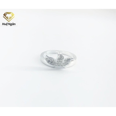 Nhẫn bạc Ý 925 Huệ Ngân - Nhẫn Chiếc Lá TẦM XUÂN S104