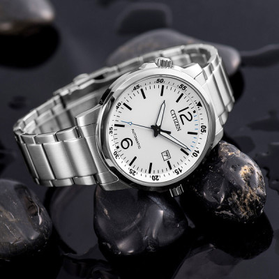 Đồng Hồ Nam Citizen Dây Thép Không Gỉ NJ0070-53A - Mặt Trắng (Sapphire)