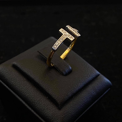 nhẫn vàng 18k hình hermes đính đá