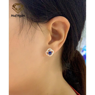 Bông tai bạc Ý 925 Huệ Ngân - Hoa đẹp RYE140148