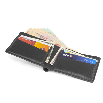 Ví Da Nam, Bóp Da Nam Smeraldo 204 Da Bò Màu Đen, Nâu