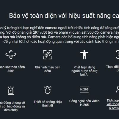 Camera Wifi EZVIZ H8C 5MP, Quay Quét 360 Độ, H8C 3M/2MP Đàm Thoại 2 Chiều, Ghi Hình Màu Ban Đêm- Hàng Chính Hãng
