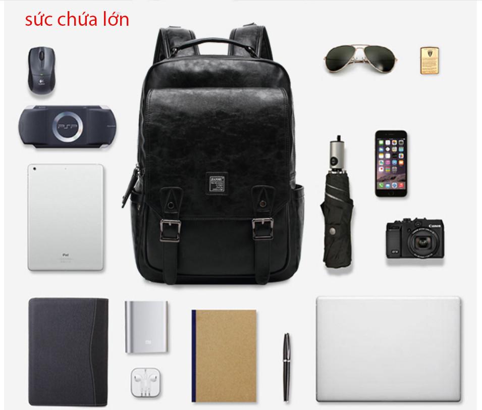 Ba lô da nam công suất lớn phong cách mới tích hợp công nghệ 4.0 (15,6")