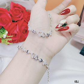 Lắc tay nữ thời trang cao cấp chất liệu bằng bạc MS0140