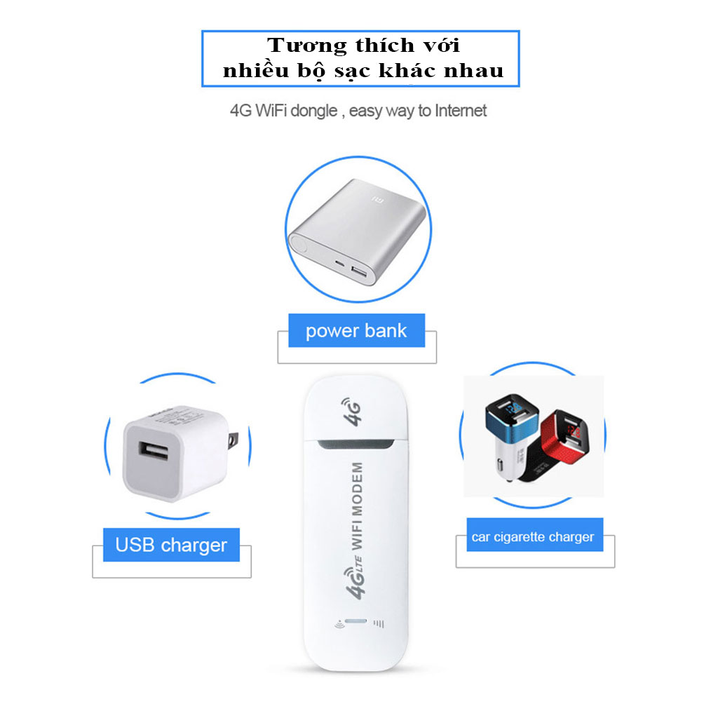 Usb phát sóng wifi từ sim 4G USB Modem, Bộ phát Wifi từ Sim 4G, Dcom phát wifi tốc độ cao, phủ sóng rộng - Hàng chính hãng / Hàng nhập khẩu