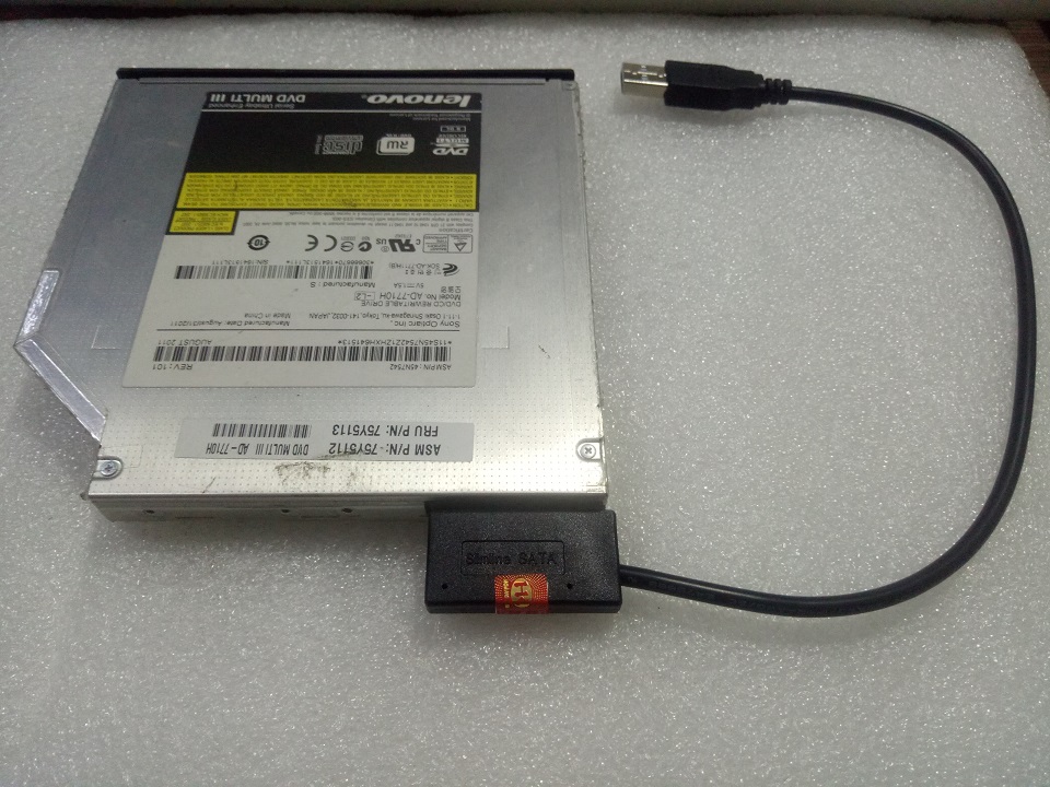 Cáp chuyển ổ DVD laptop ra cổng USB - Cable DVD to USB - Hàng chính hãng