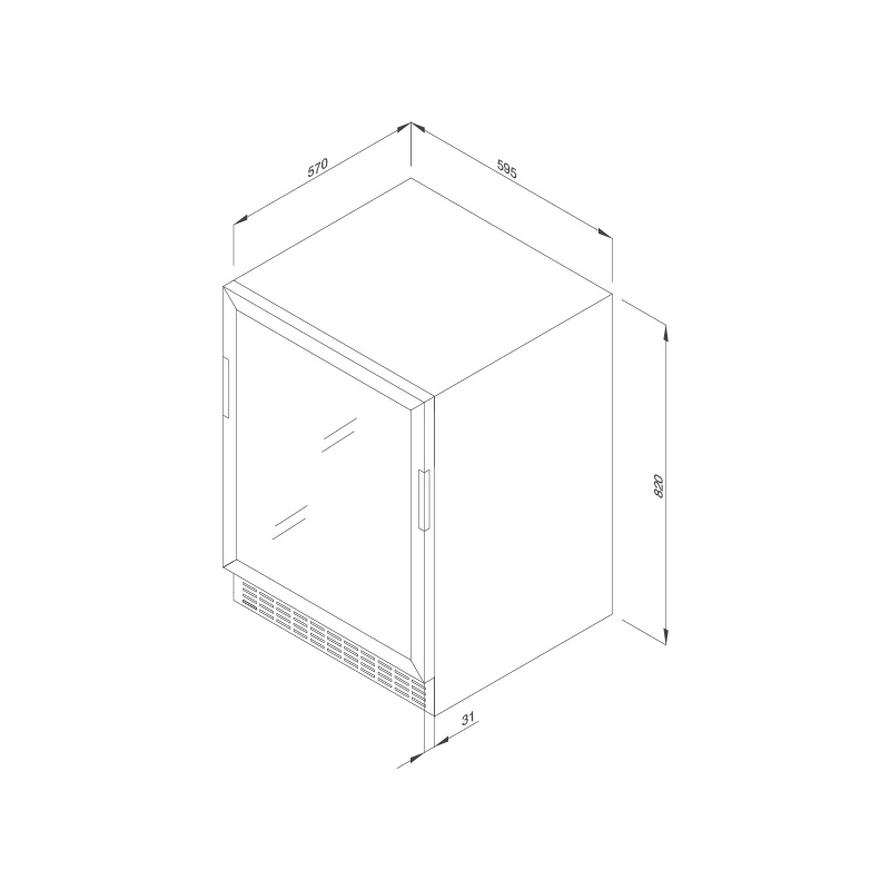 Tủ bảo quản rượu vang âm tủ/ Độc lập Malloca MWC-46BG - Hàng Chính Hãng