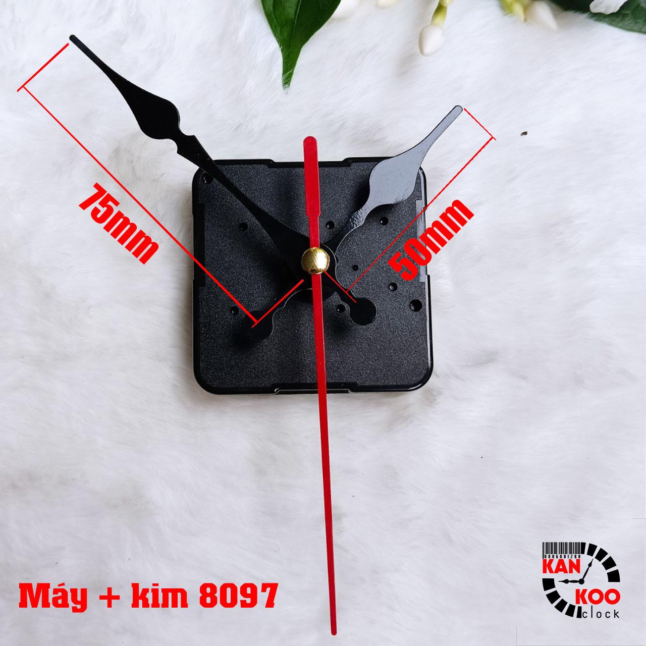 Máy đồng hồ treo tường (KIM TRÔI)- Silent Quartz hiệu 6168s trục đồng dài 15mm (cốt cao 22mm) bảo hành 12 tháng