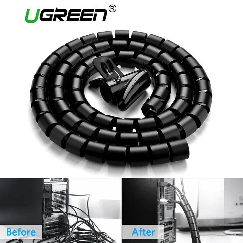Ugreen UG30819LP121TK 3M màu Đen Dây ống xoắn PE bảo vệ cáp cao cấp - HÀNG CHÍNH HÃNG