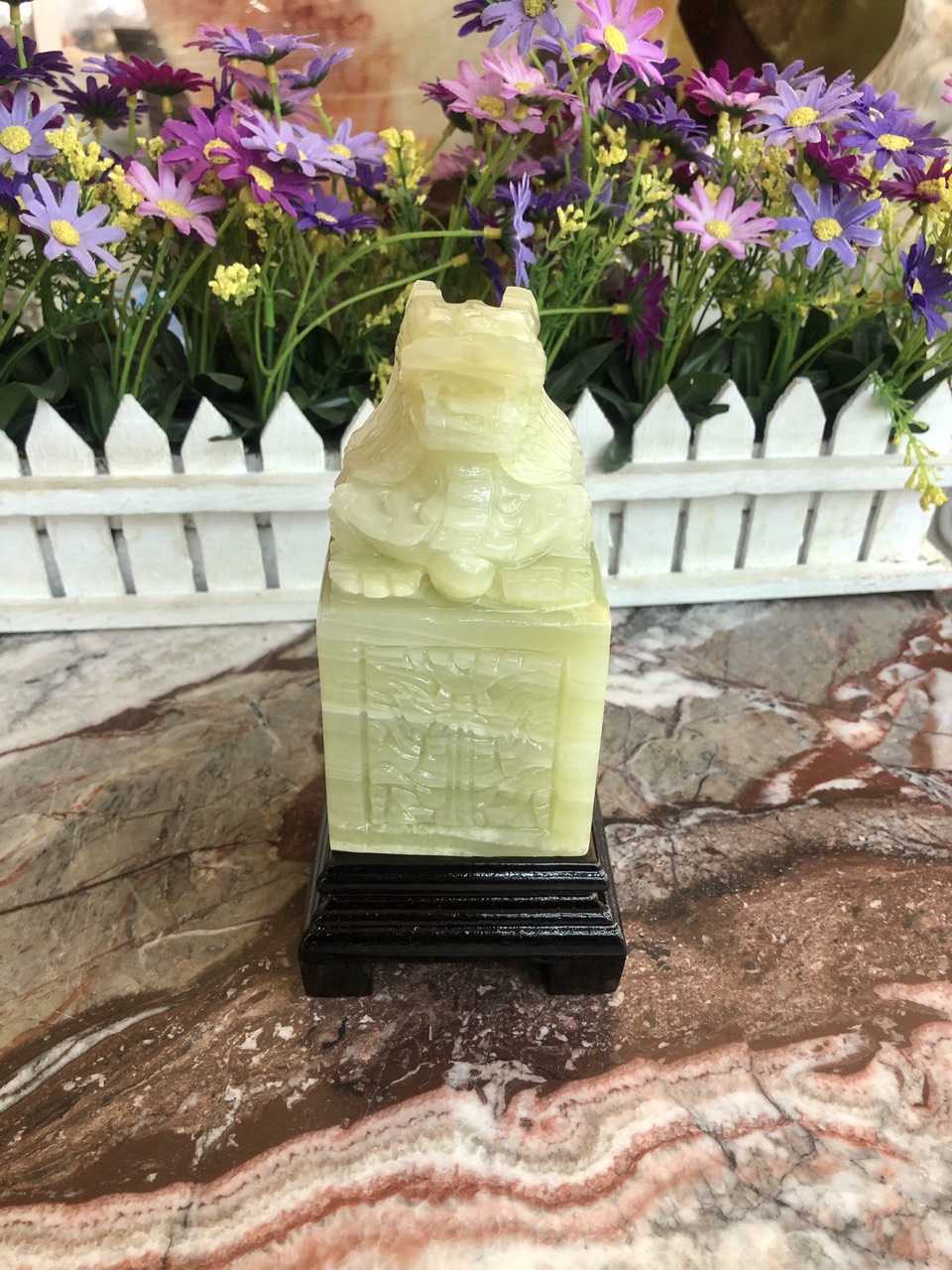 Ấn Rồng phong thủy đá ngọc Onyx