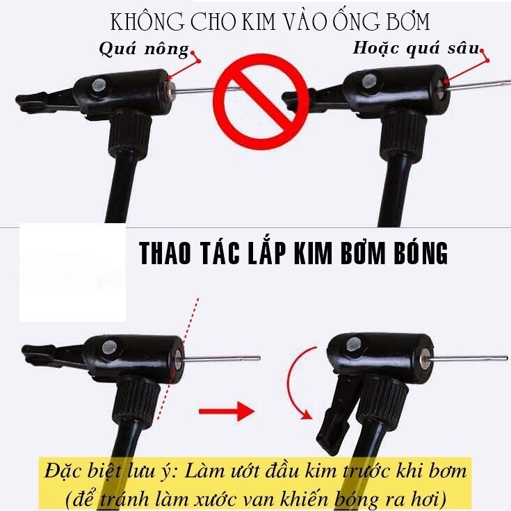 Kim bơm bóng chuyền hơi, bóng đá, bóng rổ bằng thép không gỉ tiện dụng. Bơm bóng - bơm xe đạp cầm tay Mini Cầm tay Vô cùng tiện lợi cho Thanh niên chơi Thể