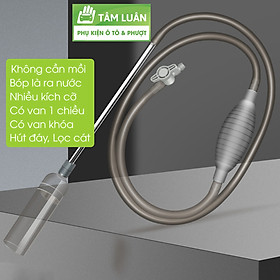 Hút nước bể cá, dụng cụ thay nước bể cá, hút cặn bể cá, dụng cụ bơm hút chất lỏng đa năng TÂM LUÂN Chổi lau tẩm dầu