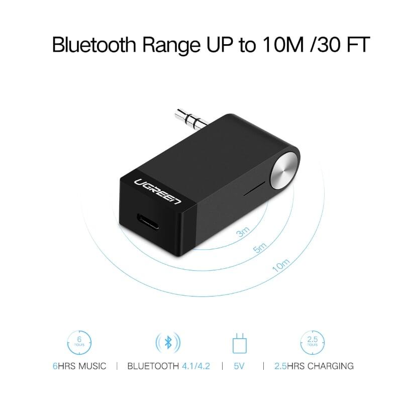Ugreen UG40756MM114TK BT 4.2 màu Đen Thiết bị nhận âm thanh Bluetooth không Micro hỗ trợ APTX - HÀNG CHÍNH HÃNG