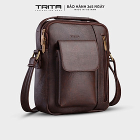 Túi Trita ( Thời trang nam phối ngăn - Túi đeo chéo da RTN3 )