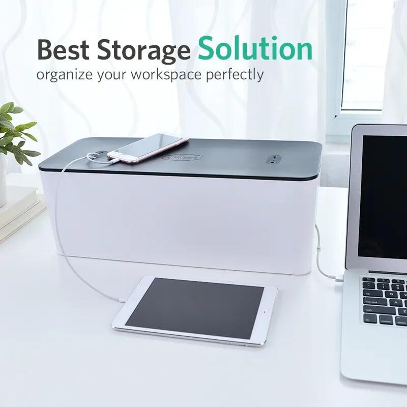 Ugreen UG30397LP110TK Size S 27X12X13CM Màu Trắng Hộp đựng ổ cắm điện tiện lợi - HÀNG CHÍNH HÃNG