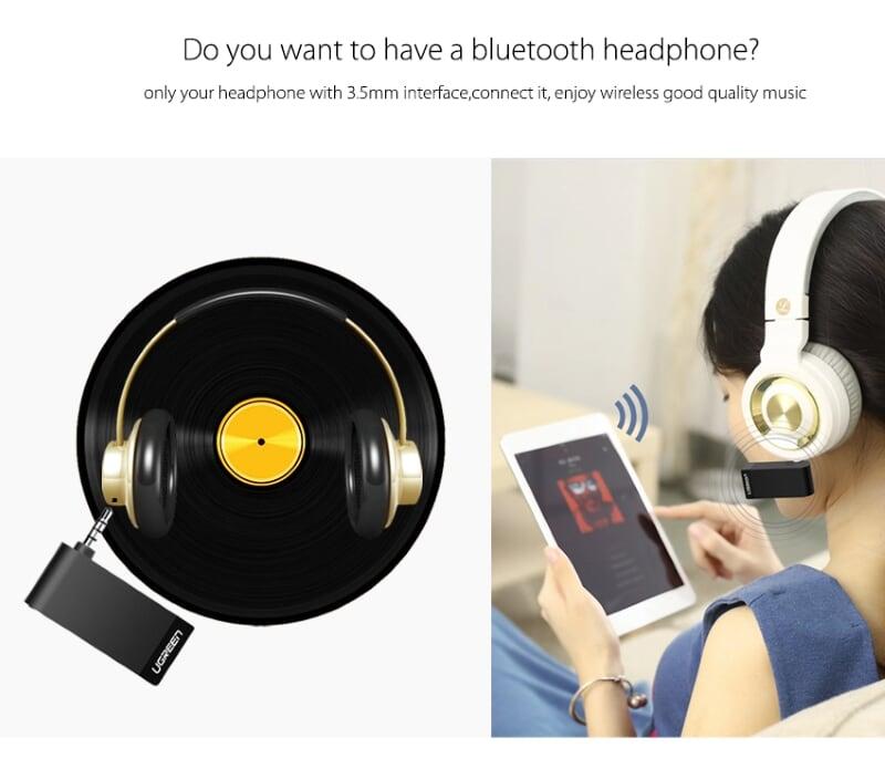 Ugreen UG40756MM114TK BT 4.2 màu Đen Thiết bị nhận âm thanh Bluetooth không Micro hỗ trợ APTX - HÀNG CHÍNH HÃNG