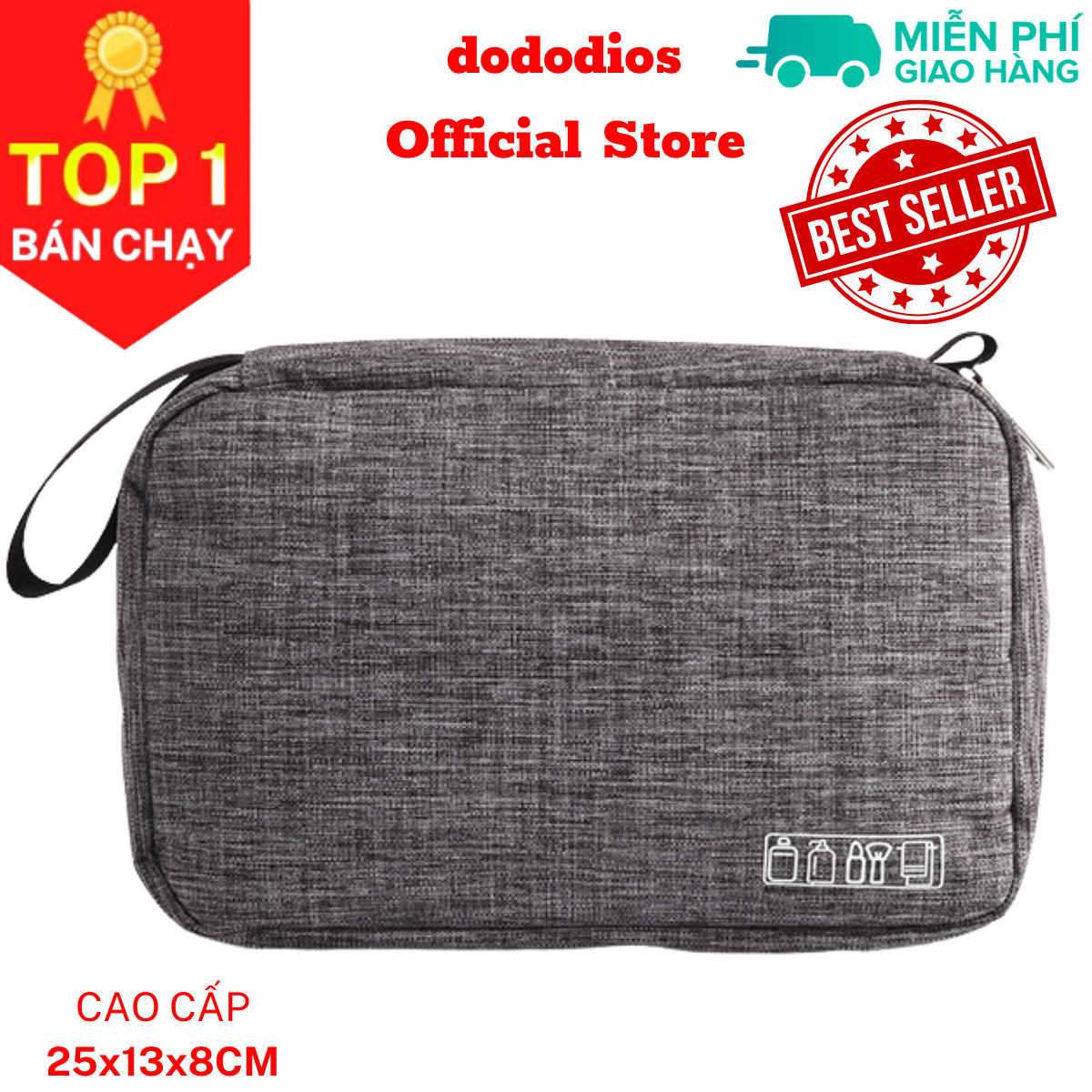 Túi đựng mỹ phẩm, đồ vệ sinh cá nhân gấp gọn tiện dụng cho nam nữ, Túi đựng đồ mỹ phẩm, túi đựng đồ trang điểm, túi đựng đồ cá nhân đi du lịch - chính hãng dododios