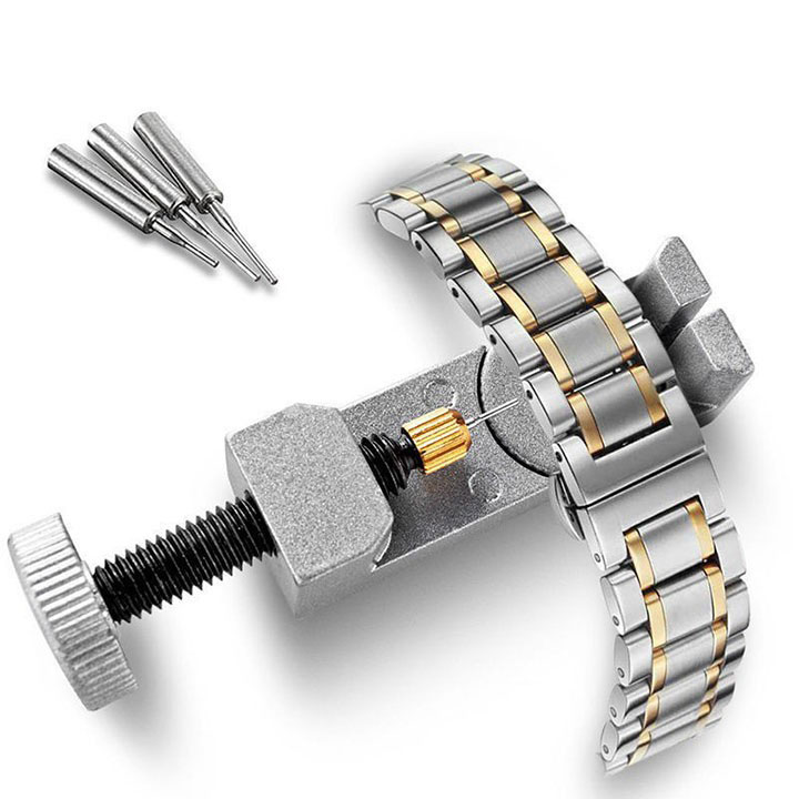 Bộ Phụ Kiện Dụng Cụ Sửa Chữa Đồng Hồ 16 Món + 1 Cắt Mắt Kim Loại Gỡ Mắc Tháo Dây Thay Pin Chuyên Dụng ( Gồm tô tua vít, van cậy nắp đáy, dao nậy mở, búa 2 đầu nhựa sắt, khung đục giữ chốt, nhíp... )
