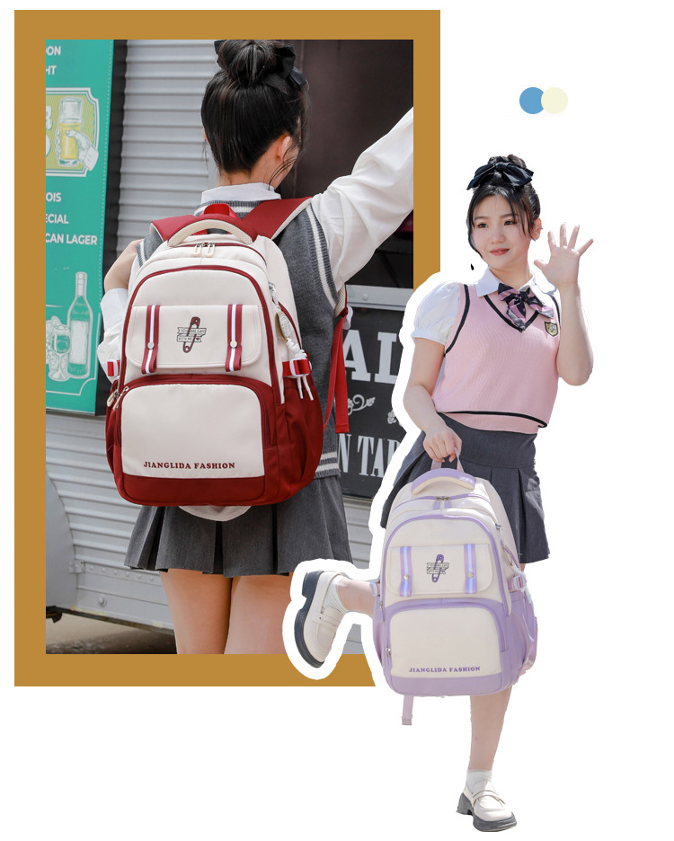 Balo đi học thời trang nữ phong cách nhật màu pastel kiểu dáng mới đựng laptop đi làm du lịch 9608