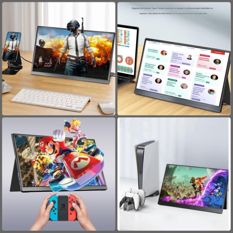 Màn hình di động ZX1505 Nhiều Kích thước FullHD / 2K cho máy tính , laptop , smartphone