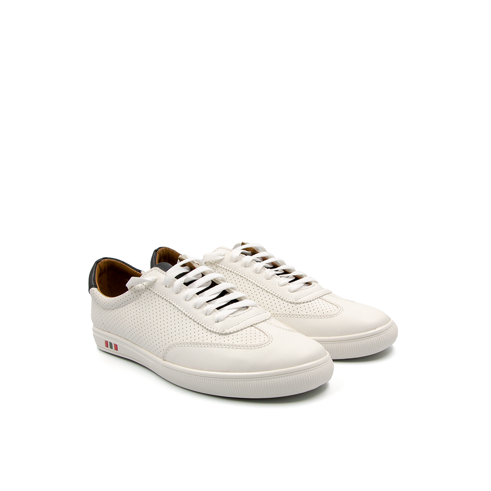Giày Sneaker Tomoyo Nam Cột Dây Màu Trắng Lót Da Cừu Siêu Êm TMN21507
