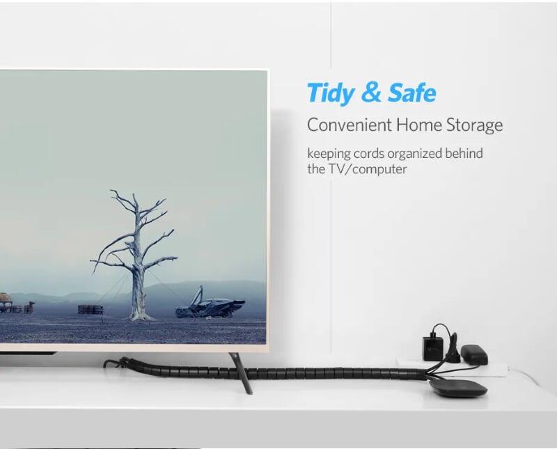 Ugreen UG30819LP121TK 3M màu Đen Dây ống xoắn PE bảo vệ cáp cao cấp - HÀNG CHÍNH HÃNG